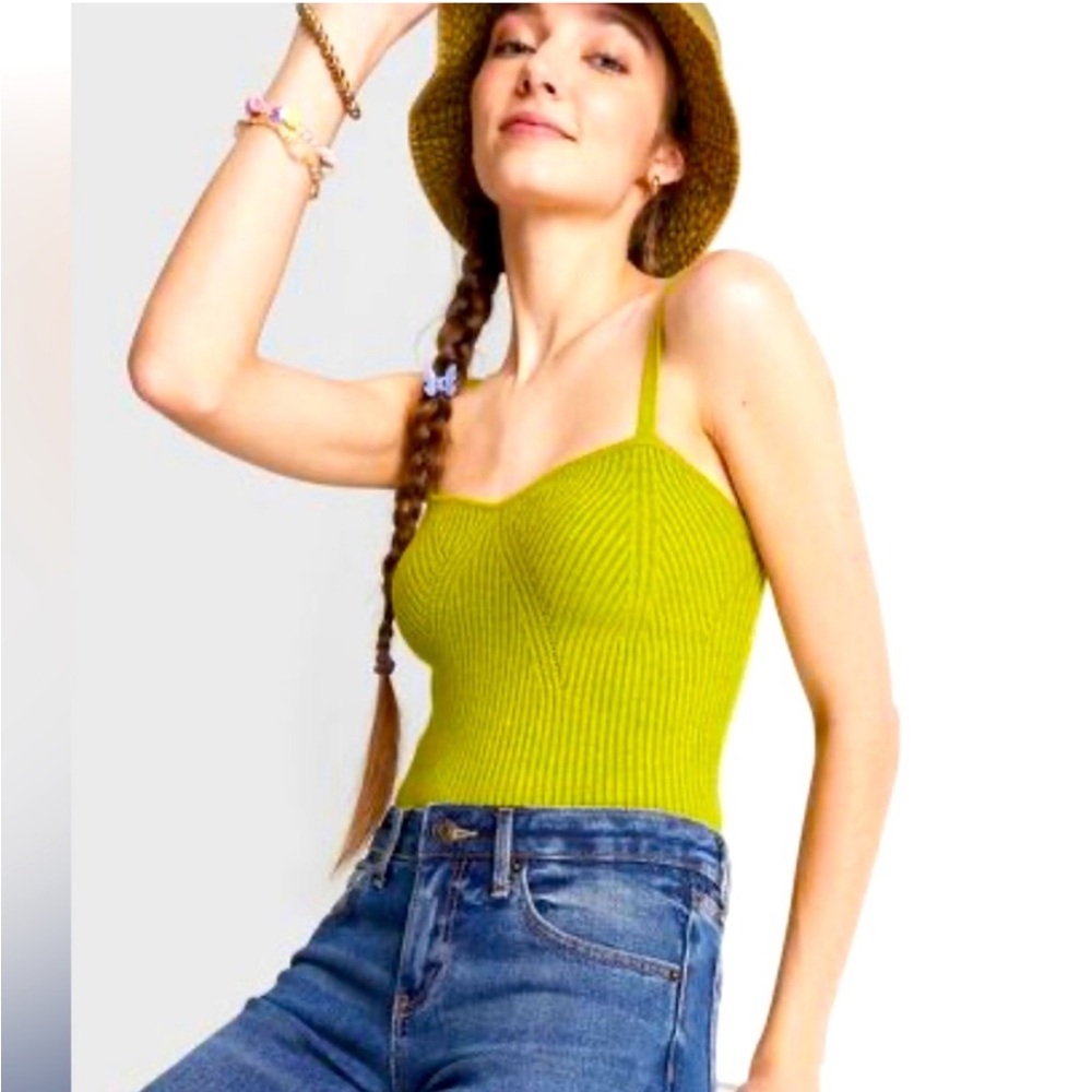 Green Knit Women's Top